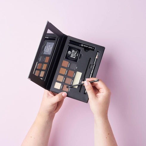 W7 Brow King Ultimate Eyebrow Kit - Professional Makeup Set for Shaping, Defining & Grooming