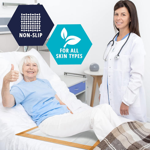 MED PRIDE Disposable Underpads 23x36 in - Super Absorbent Adult Bed Pads for Incontinence, 25 Count