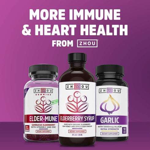 Zhou Resveratrol Supplement, Healthy Aging, Immune System & Heart Health Support, 30 Servings