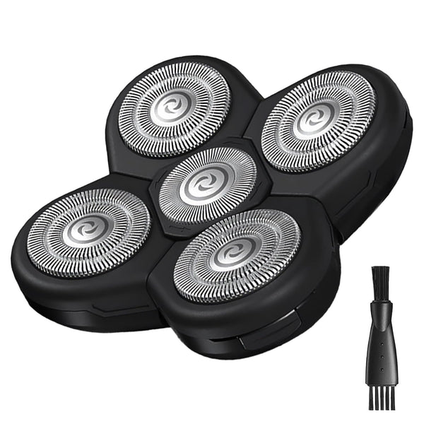 Shaver Replacement Blades for Head Shaver Kit, 5 Blades for Bald Men Freedom Shaving, with Cleaning Brush