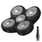 Shaver Replacement Blades for Head Shaver Kit, 5 Blades for Bald Men Freedom Shaving, with Cleaning Brush