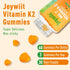 Vitamin K2 MK-7 Gummies 100mcg, Extra Strength Chewable Natural Orange Flavor, Non-GMO, Vegan, 60 Counts