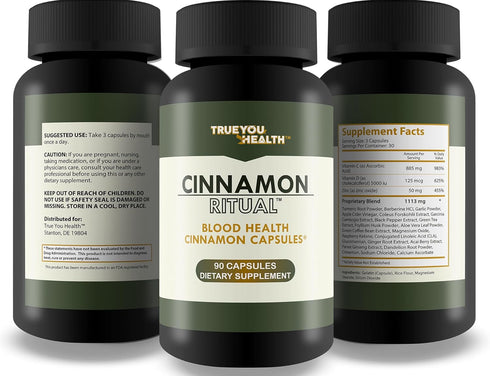 Cinnamon Ritual - Best Cinnamon Supplement for Blood Support - Capsules for Sugar Health & Blood Health