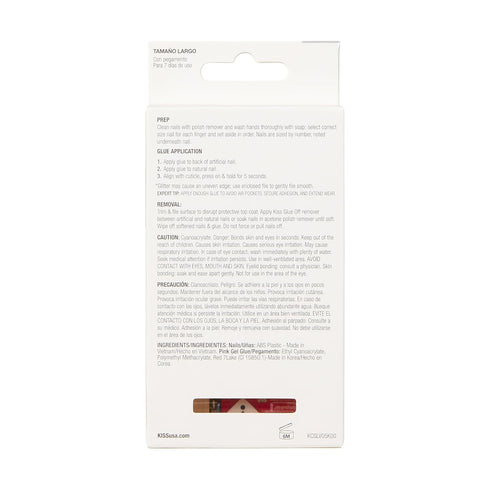 KISS Classy Press On Nails, Nail Glue Included, 'Be-you-tiful', Beige, Long Size, Coffin Shape, 28 Nails