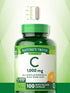 Nature's Truth Vitamin C 1000mg, 100 Capsules, with Wild Rose HIPS & Bioflavonoids, Non-GMO & Gluten Free