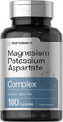 Horbaach Magnesium Potassium Aspartate Complex, 180 Capsules, Non-GMO and Gluten Free