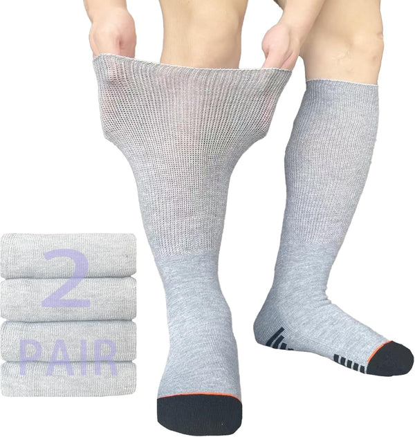 Ioryzek Diabetic Socks Extra Width Non Binding 2 Pairs Bariatric Sock Neuropathy Hospital