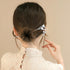 inSowni 8 Pieces Decorative Retro Crystal Pearl Hair Sticks, Asian Chinese Hanfu Hair Forks for Women Girls