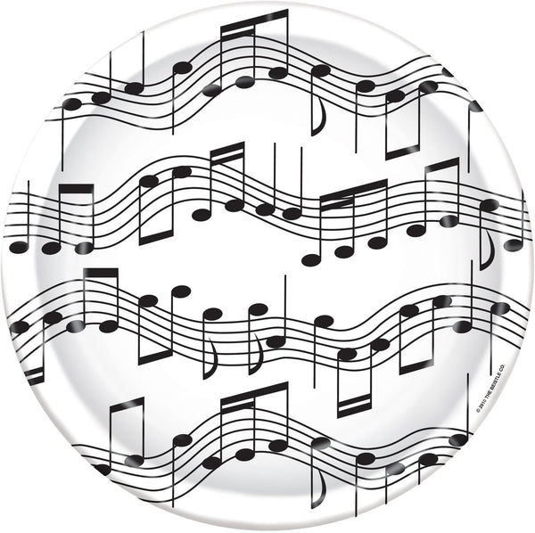Musical Note Plates, 8/Pkg