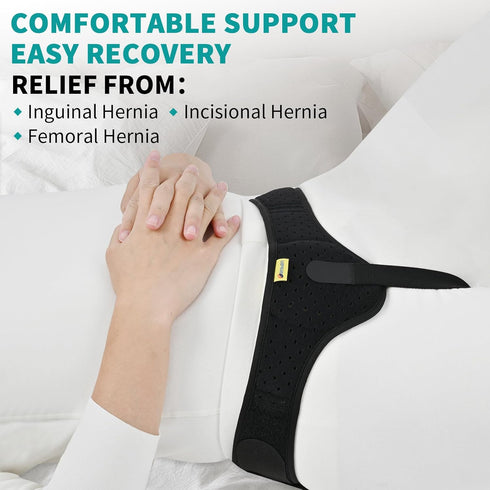 Tenbon Hernia Belts for Men and Women Left or Right Side Hernia Support Truss for Inguinal Groin Pain with Removable