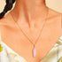 Rose Quartz Crystal 10 PCS Hexagonal Healing Reiki Stone Pendant for Jewelry Making