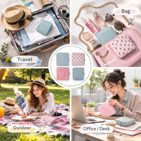 KeyLunacy 3Pcs Sanitary Napkin Storage Bags Menstrual Cup Pouches Nursing Pad Holder Tampon Bags Portable Period Bag