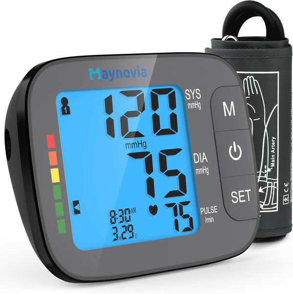 Maynovia Blood Pressure Monitor for Upper Arm, Automatic Blood Pressure Cuff for Home