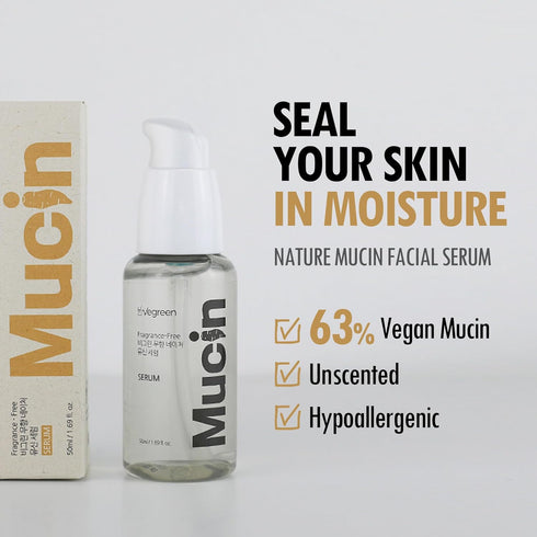 VEGREEN Nature Mucin Face Serum with Wild Yam, Hydrating & Barrier Repair Moisturizer for All Skin Types,