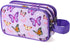 Kids Toiletry Bag for Girls, Waterproof Hanging Travel Cosmetic Bag for Little Girls, Butterfly Purple