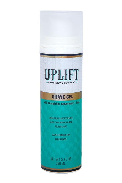 Uplift Provisions Clear Shaving Gel for Men & Women, 5 oz, Infused with Plant Extracts for Smooth Shave