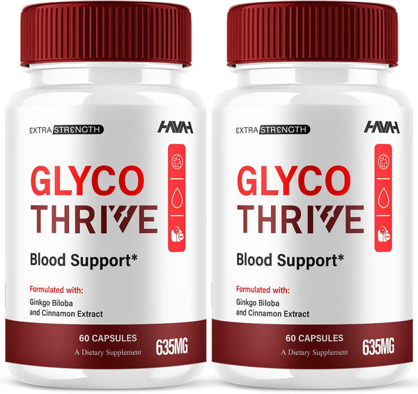 Havah (2 Pack) Glyco Thrive Blood Support GlycoThrive Maximum Strength Capsules, Glyco Thrive