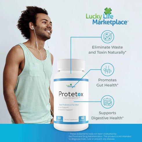 Protetox Max Probiotic - Premium Probiotic Formula, Help Reduce Gut Bloat & Support Digestive Health, Pack of 1