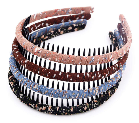 STHUAHE 4PC Multicolor Protection Resin Teeth Comb Hair Accessories for Female (4 Colors)
