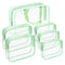APREUTY Clear Makeup Bags, TSA Approved 6 Pcs Set of Clear PVC Cosmetic Bags with Zipper Handle for Travel