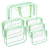APREUTY Clear Makeup Bags, TSA Approved 6 Pcs Set of Clear PVC Cosmetic Bags with Zipper Handle for Travel
