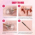 2pcs Nail Clean Up Brushes, Painting Brushes with Round & Angled Head for Nail Art Design (Tea Brown)