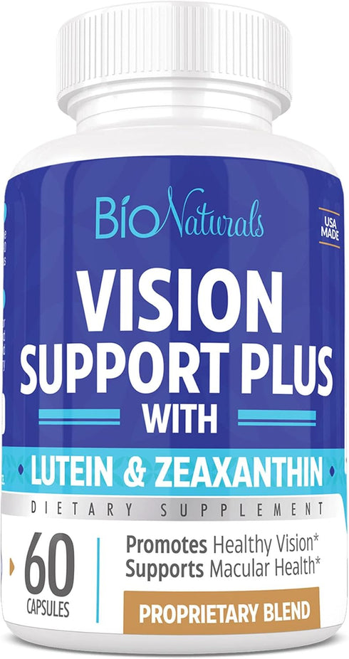 Bio Naturals Eye Vitamin Supplement with Lutein, Zeaxanthin, Lycopene, 60 Veggie Capsules