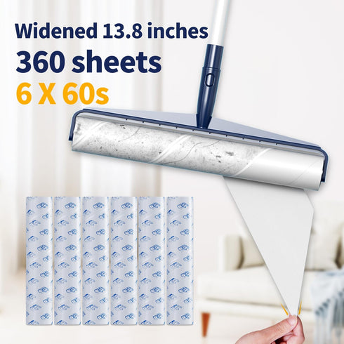 13.8in Large Size Lint Rollers for Pet Hair - Extra Sticky 51.2in Long Handle Giant Hair Picker Upper