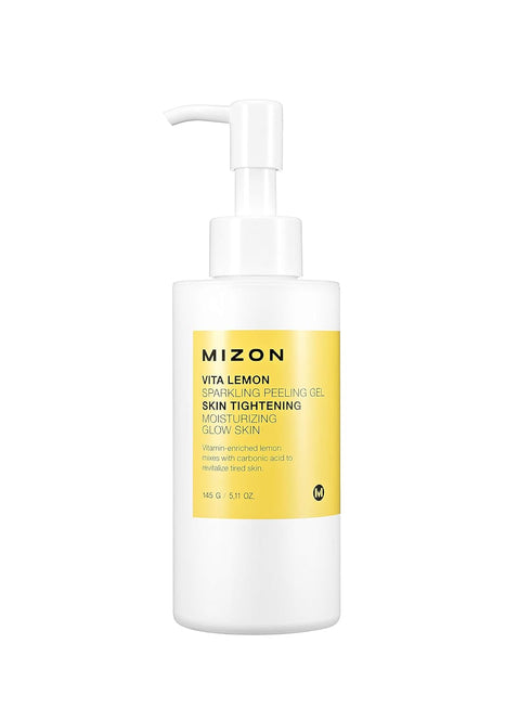 MIZON Vita Lemon Peeling Gel, 150g/5.3 Oz - Lemon Peel Oil and Sparkling Water Exfoliating Gel