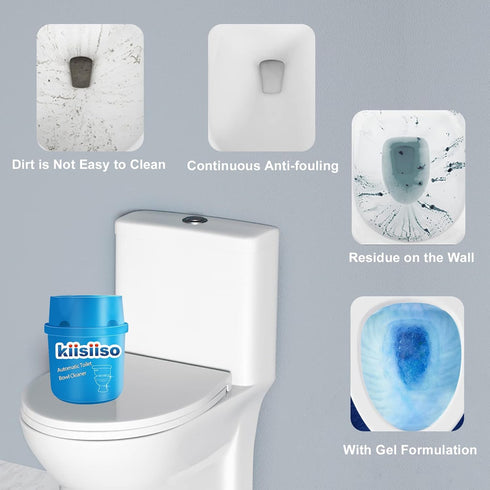 KIISIISO Toilet Bowl Cleaners, 6 Bottles PACK, Automatic Long-Lasting Toilet Bowl Cleaner Tablets for About 6 Months'