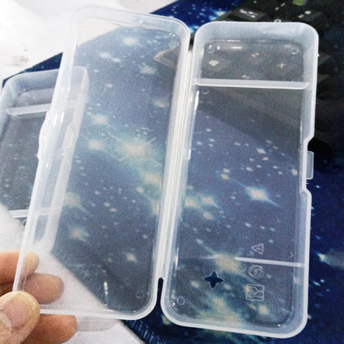 White Transparent Shaving Box - Razor Protector Plastic Cover Container for Manual Razor Accessories