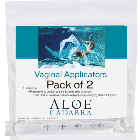 Extra Disposable Vaginal Applicators, Individually Wrapped, Pack of 2, Threaded End for Yeast Creams, Abbott Premarin