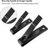 Yaomiao 12 Pieces Nail Clipper Set, Stainless Steel Nail Cutter for Women Men Fingernails and Toenails (Black)