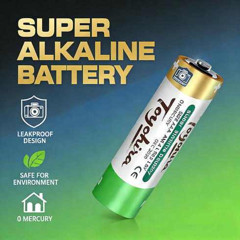 Toyohira 48 Pack 24 24 1.5V 5-Year AA and AAA Batteries Combo - Double A + Triple A Alkaline Batteries - Long-Lasting