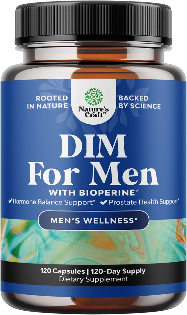 Advanced Diindolylmethane DIM Supplement for Men | 200mg Panax Ginseng, Grapeseed, Astragalus