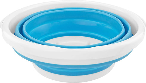 Silicone Collapsible Folding Gallon Bucket, 2.65 Gallon Capacity, Blue, Portable and Space-Saving