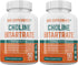 2 Bottles of Choline Bitartrate 900mg, 180 Total Capsules from KRK Supplements