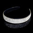 Wecoe Silver Headband - Fashion Rhinestones Hair Band for Women and Girls, Thin Hair Accessories