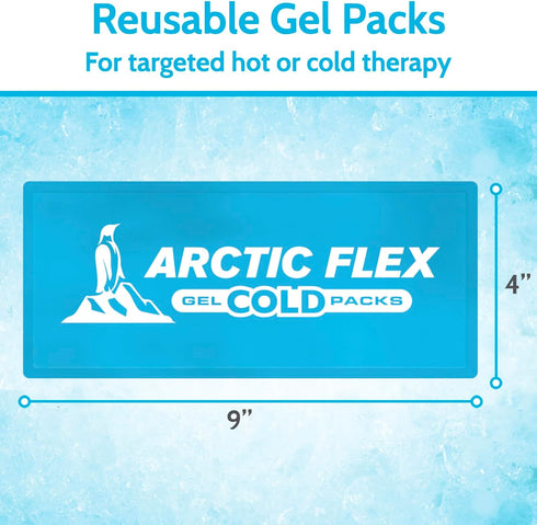 Arctic Flex Gel Replacement Packs - Reusable Gel Ice Packs for Knee Ice Brace, Hot and Cold Gel Pack for Injuries, Pain