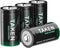 Taken 123 Batteries, 4 Pack 3V Lithium Rechargeable, 2000+ Cycles, 10 Years Shelf Life for Smoke Detector
