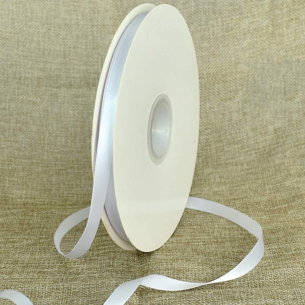 TONIFUL 3/8 Inch x 100yds White Satin Ribbon Roll, Thin Solid Fabric for Gift Wrapping, Floral, Craft, Party & Wedding