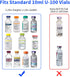 Mviioe Insulin Vial Organizer Bag, Fridge Storage Carrying Case for 10ml Vial Short Size, Removable Design with 6 Slots