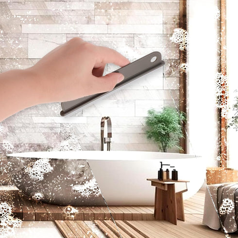 Small Squeegee: Mini Soft Window Scrubber, 2 in 1 Glass Cleaning Squeegee for Kitchen, Car, and Bathroom