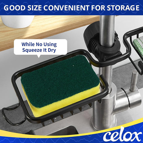 CELOX 6 Pack Heavy Duty Dish Sponge for Kitchen, Dual Sided Non-Scratch Sponges for Dishwashing and Household Cleaning