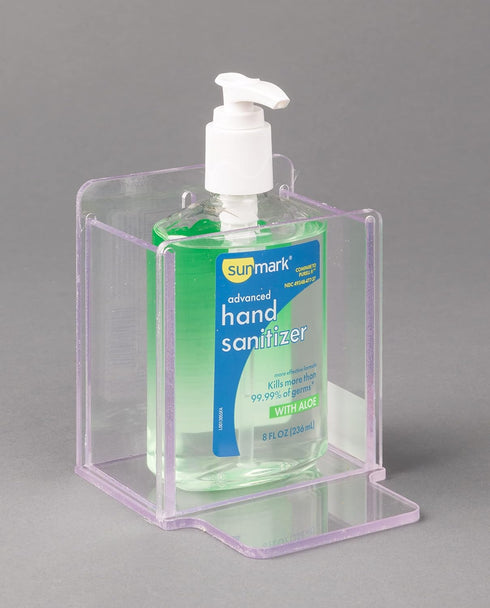 Poltex Small Hand Sanitizer Holder, Fixed Drip Tray (HB Tape Mount)