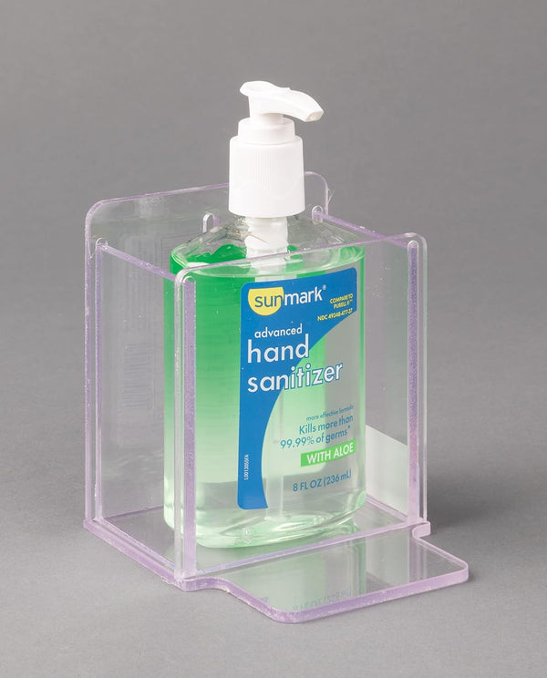 Poltex Small Hand Sanitizer Holder, Fixed Drip Tray (HB Tape Mount)