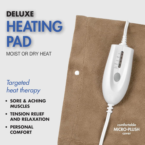 HealthWise Menstrual Pain Relief Bundle, 20Ct Menthol + Eucalyptus Period Patches, Heating Pad for Therapeutic Care