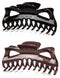 Super Large Thick Hair Clips - Crystal Plastic Claw Clamps Hairgrips Accessories for Women, 2 Pack (D)