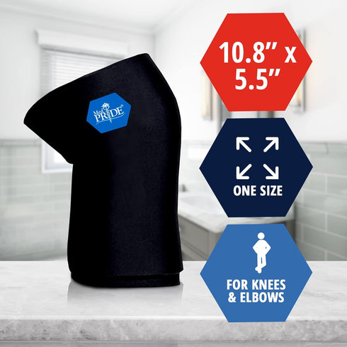 MED PRIDE Reusable Hot & Cold Gel Compression Sleeve For Elbows, Arms, Knees And Ankles - Pain Relief Slip-On Ice Pack Wrap- Hot & Cold Therapy Pad For Meniscus, Arthritis, Injuries, Surgery Recovery