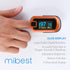 Orange Dual Color OLED Finger Pulse Oximeter by MIBEST - Blood Oxygen Saturation Monitor with OLED Screen